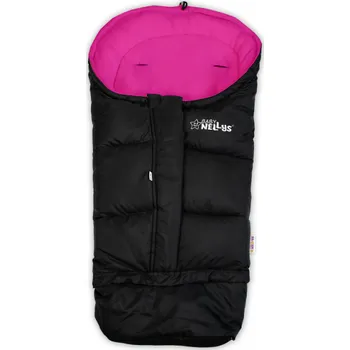 Fusak Rostoucí fleecový fusak COMBI LUX Baby Nellys - černá/tm. růžová