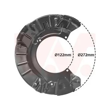 Brzdový kotouč Ochranný plech proti rozstřikování, brzdový kotouč VAN WEZEL 0502371