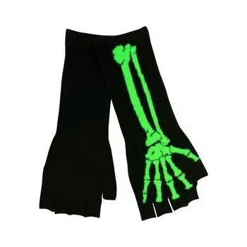 Rukavice Rukavice bezprsté dlouhé Skeleton zelené