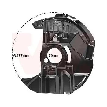 Brzdový kotouč Ochranný plech proti rozstřikování, brzdový kotouč VAN WEZEL 0646375