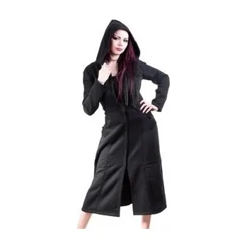 Dámský kabát Gotický kabát dámský dlouhý s kapucí a šněrováním