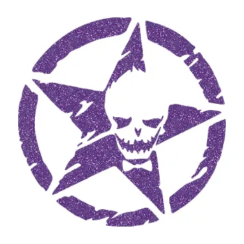 Samolepící dekorace SAMOLEPKA Hvězda army 007 pravá joker (87 - Ultra Metalic fialová) NA AUTO, NÁLEPKA, FÓLIE, POLEP, TUNING, VLASTNÍ TEXT, TISK, AUTOSAMOLEPKY.cz, POLEPY, OBRÁZEK, LOGO, SAMOLEPKY