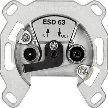 Televizní anténa Kathrein ESD 63 anténní zásuvka TV , UKW pod omítku průchozí krabice