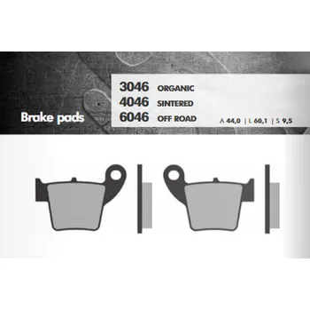 Brzdová destička BRENTA brzdové destičky KH346 sintrované barva zlatá OFF ROAD HONDA CR/CRF zadní (FT 6046) (BRENTA brzdové destičky KH346 sintrované barva zlatá OFF ROAD HONDA CR/CRF zadní (FT 6046))