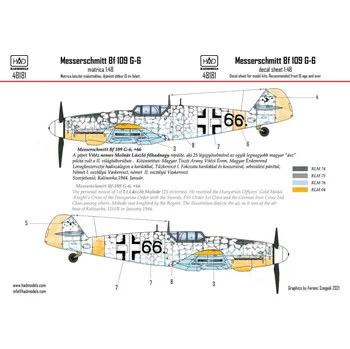 Plastikový model 1/48 Decal Messerschmit Bf 109G-6