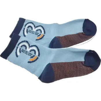 Ponožky dětské bavlna - ČÍSLO modré - vel.15-16cm