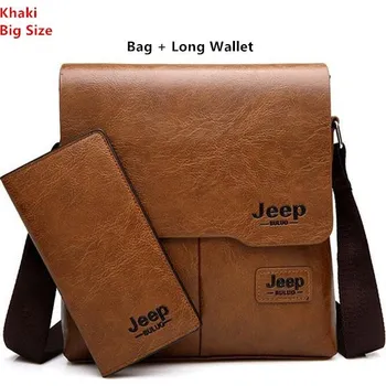 Ledvinka Pánský kožený set 2v1 brašna a pouzdro Barva: Khaki 1505-2-8068