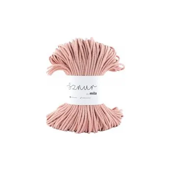 Příze Bavlněná šnůra MILA 3 mm - růžové zlato