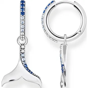 Náušnice THOMAS SABO náušnice Tail fin with blue stones CR687-644-1