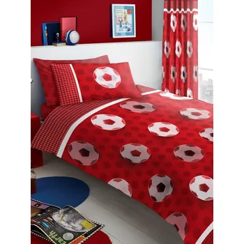 Povlečení Fotbalové povlečení červené míče