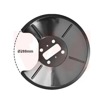 Brzdový kotouč Ochranný plech proti rozstřikování, brzdový kotouč VAN WEZEL 1825372