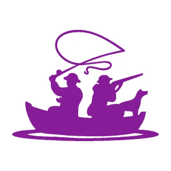 Polep vozidla SAMOLEPKA Rybaření a lov 001 levá (14 - fialová) NA AUTO, NÁLEPKA, FÓLIE, POLEP, TUNING, VLASTNÍ TEXT, TISK, AUTOSAMOLEPKY.cz, POLEPY, OBRÁZEK, LOGO, SAMOLEPKY