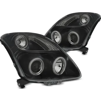 Přední světlomet TUNING-TEC Přední světla Suzuki Swift 05-10 CCFL Angel Eyes- černé