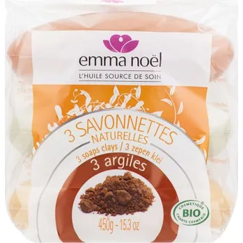 Mýdlo Emma NOËL Mýdlo rostlinné jíl 3 x 150 g