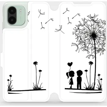Pouzdro na mobilní telefon Flipové pouzdro Mobiwear - Xiaomi Redmi A2 - MH16P Dvojice s pampeliškou (Knížkové flip pouzdro, obal, kryt na mobil Xiaomi Redmi A2 - MH16P Dvojice s pampeliškou, materiál Umělá kůže + TPU - ochrana 360°, stojánek, silikonová vanička, magnetické zavírání