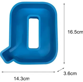 PourArt Silikonová forma X312-43 Velké 3D písmeno Q 164x143mm