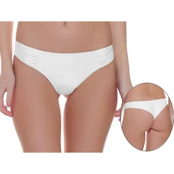 Kalhotky Jolidon - Brazilky Claudia s řasením - bílá/S