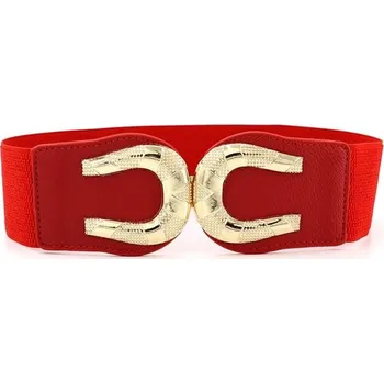 Opasek Dámský elastický pásek na šaty Shoe Červený Lifestyle 97k-cube