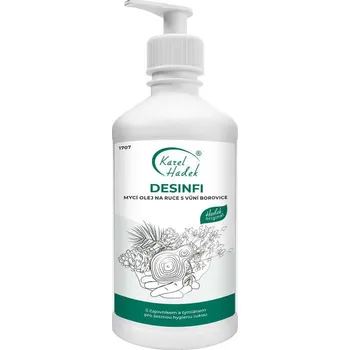 Péče o ruce Karel Hadek Mycí olej DESINFI na ruce s vůní borovice Objem: 100 ml