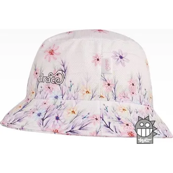 Pokrývka hlavy Klobouk klobouček Dráče FLORIDA 15 funkční lehký letní bílý s jemnými kvítky velikost čepic: 48-50cm (1-2 roky, RDX vel.3)