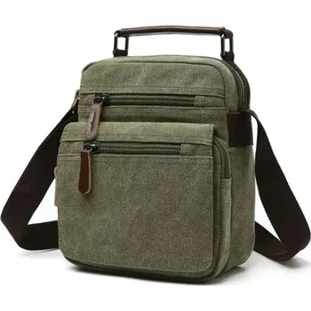 Canvasio pánská plátěná taška přes rameno Celso Zelená Canvasio F8666s2