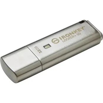 USB flash disk Kingston IronKey Locker+ 50/32GB/USB 3.1/USB-A/Stříbrná
