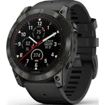 Garmin Fenix 7X Pro Sapphire Solar Gray DLC Titanium / Black Silicone Band