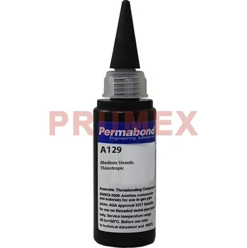 Průmyslové lepidlo Permabond A 129 - 50 ml středněpevnostní nestékavé, anaerobní lepidlo