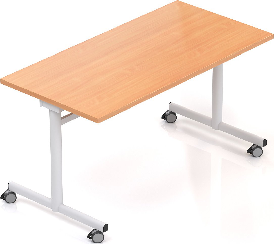 NABYTEK-DESIGNOVY.CZ - DBPST16M - Konferenční výklopný stůl na kolečkách KOMFORT, 160x70x76cm, buk
