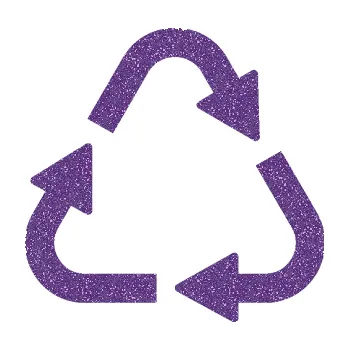 samolepka Recyklace 002 symbol (87 - Ultra Metalic fialová) SAMOLEPKA NA AUTO, NÁLEPKA, FÓLIE, POLEP, TUNING, VLASTNÍ TEXT, TISK, AUTOSAMOLEPKY.cz, POLEPY, OBRÁZEK, LOGO, 3D STICKERS