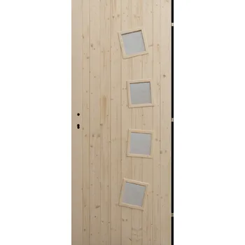 Interiérové dveře Hrdinka Palubkové dveře Shape - panty Materiál: smrk, Šířka: 90 cm, Orientace: Levé