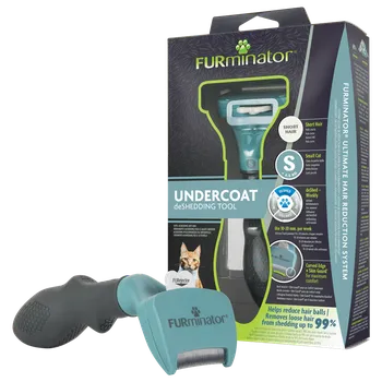 Kartáč pro zvířata FURminator Undercoat vyčesávací hrablo pro krátkosrsté kočky S