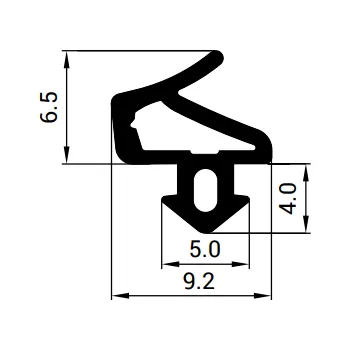 Těsnění do okna a dveří S-1251 Těsnící profil do PVC oken - SALAMANDER (černá / 300 m / 300m)