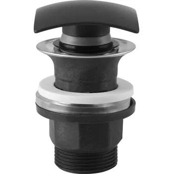 sítko a zátka do dřezu Ferro špunt do umyvadla černá S290BL-B