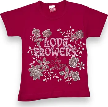 Cagla Dívčí trička s krátkým rukávem EVA Barva: Fuchsiová, Velikost: 116