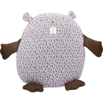 Houpací kůň Yellow Tipi Růžová bavlněná hračka bobr Beaver 47 cm