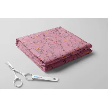 Fleece antipilling, Jemné kvítky Barva: Starorůžová