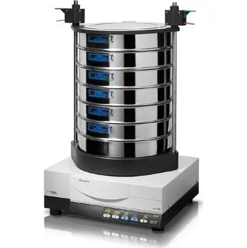 Upínací zařízení pro síta o Ø 305 mm, typ standard, pro suché prosévání, k produktu: Prosévačka laboratorní Retsch AS 400 control, horizontální kruhový pohyb dle DIN 53 477