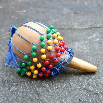 Hudební nástroj pro děti Chřestidlo Kalabassa tykev 15 cm