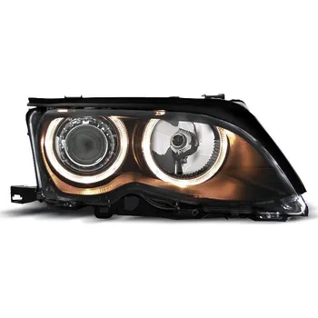 Přední světlomet TUNING-TEC Přední světla BMW E46 01-05 Angel Eyes - černé