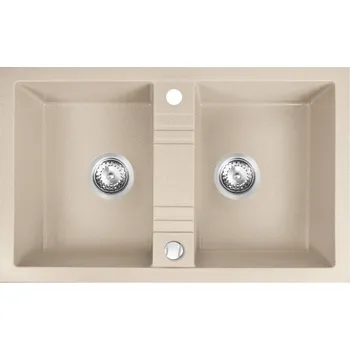 Granitový dřez Ferro Mezzo II granitový dřez 78x48 cm béžová DRGM2/48/78SA