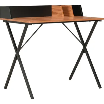 Psací stůl vidaXL Marketos Psací stůl černý a hnědý 80 x 50 x 84 cm