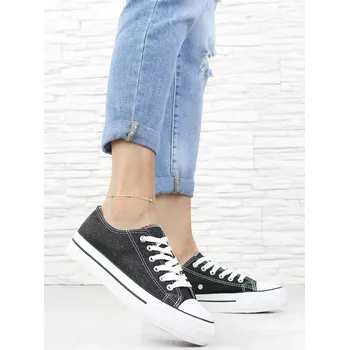 Dámské tenisky Seastar Černé třpytivé plátěnky XL35B Velikost: 38