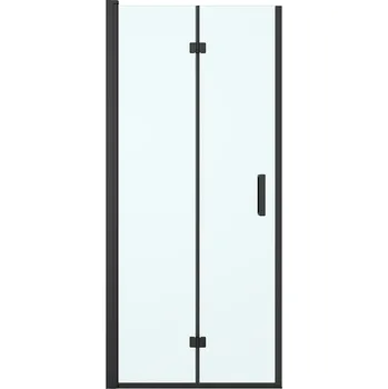 Sprchové dveře Oltens Hallan sprchové dveře 100 cm skládací černá matný/průhledné sklo 21202300