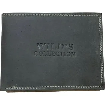 Peněženka WILD´S COLLECTION Pánská kožená peněženka grey