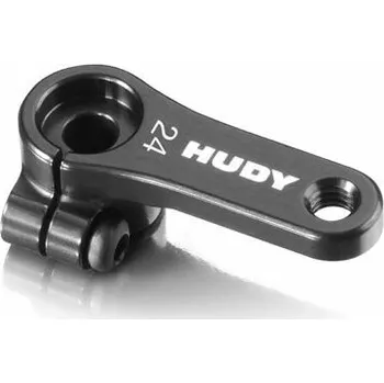 RC model auta HUDY ALU CLAMP SERVO HORN - HITEC - OFFSET 1-HOLE M3 - 24T - expresní doprava
