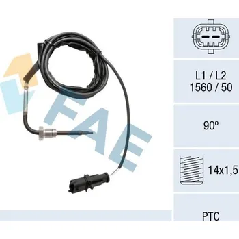 Čidlo automobilu Čidlo, teplota výfukových plynů FAE 68038