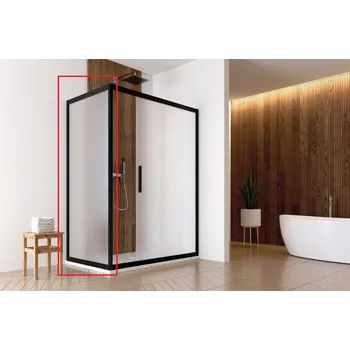 HOPA Pevná stěna BE.COLORS F1 + BARVA rámu - 493 silver, Rozměr A - 70 cm, Výplň - Fasciato bezpečnostní sklo - 6 mm, BBCO900493S01