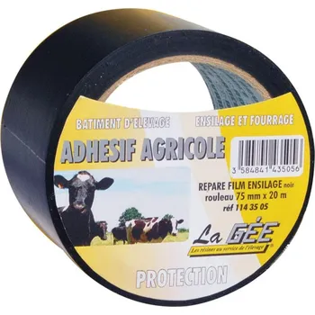 Lepicí páska Lepící opravná páska na senážní, silážní fólie a plachty černá šířka 75 mm délka 20 m