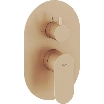 Vodovodní baterie Ravak Podomítková baterie Eleganta EL 065.00, s přepínačem, pro R-box EL 065.60RGB.O2.RB07E Podomítková baterie, 2cestná bez tělesa, Rose Gold Brushed X070375 + voucher# Dodatečná sleva 5% kód: KOUPELNA